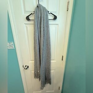 Gray Fringe Scarf